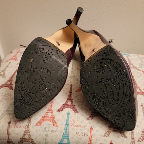 Purple heels with a rose design - Picture 7 of 12